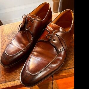 Magnanni Mens Shiny Brown Leather Shoes
